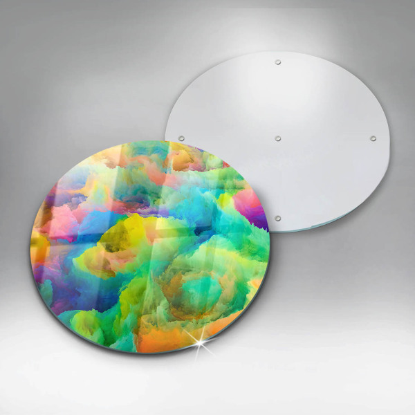 Tábua de vidro Abstração colorida