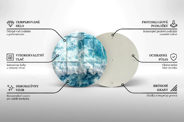 Tábua de cortar de vidro Ondas do mar