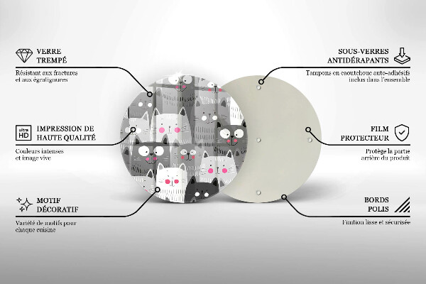 Tábua cozinha Ilustração de gato