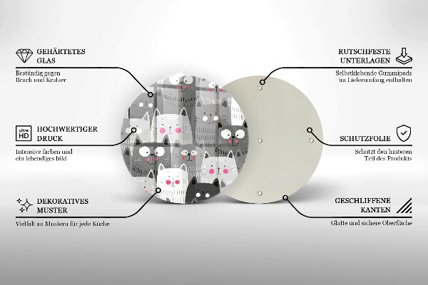 Tábua cozinha Ilustração de gato