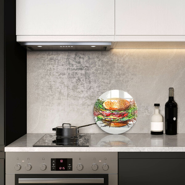 Tábua de cortar desenho de hambúrguer