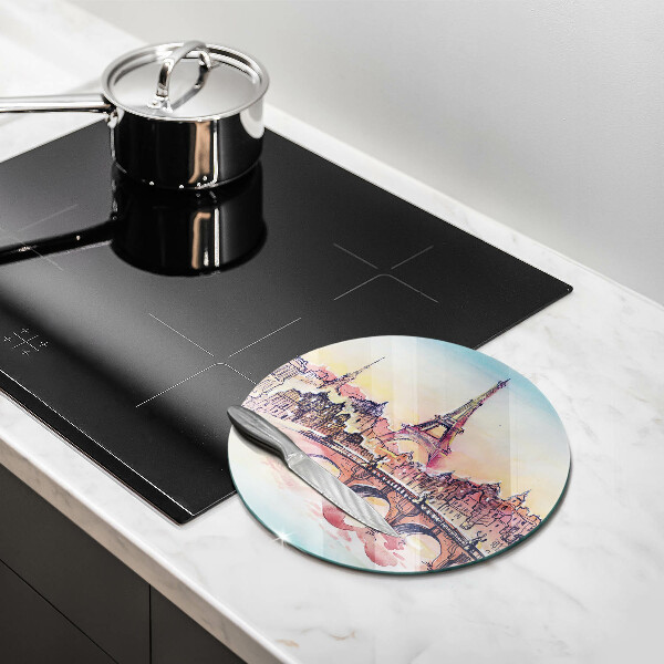 Tábua para cozinha Paisagem parisiense Torre Eiffel