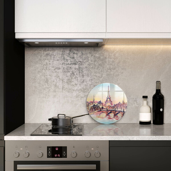 Tábua para cozinha Paisagem parisiense Torre Eiffel