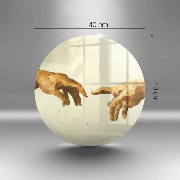 Tábua para corte Criação das mãos de Adão