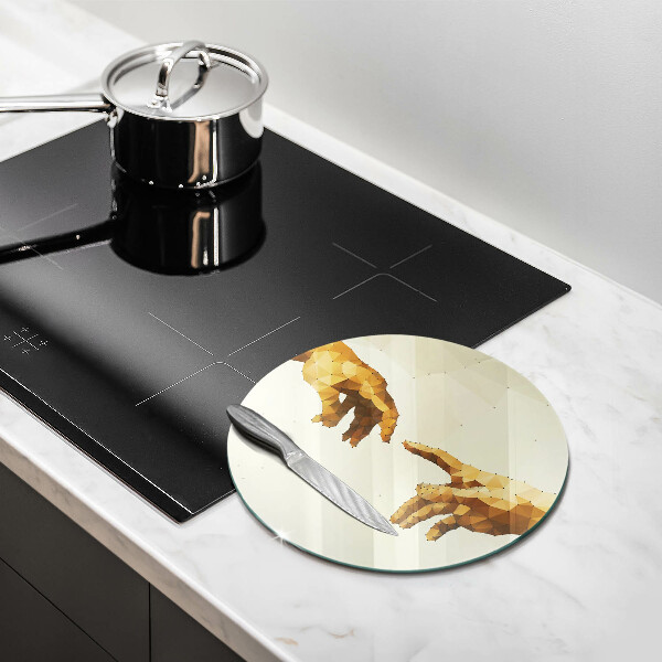 Tábua para corte Criação das mãos de Adão