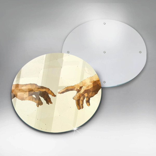 Tábua para corte Criação das mãos de Adão