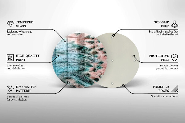 Tábua de corte penas de pássaros boho