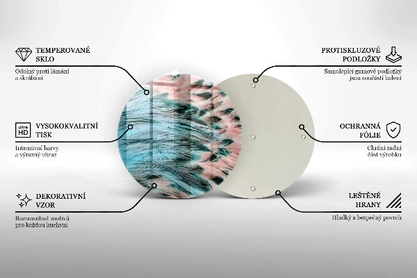 Tábua de corte penas de pássaros boho