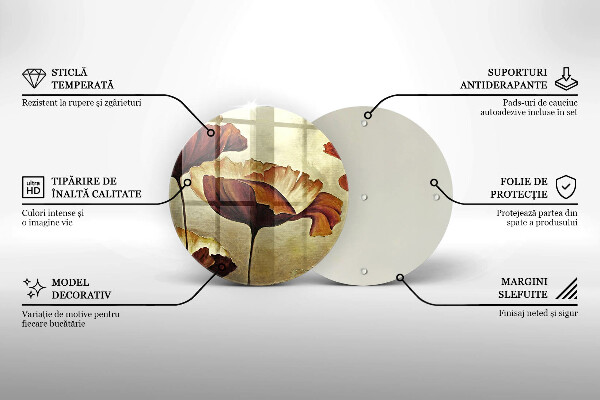 Tábua para corte Flores boho pintadas