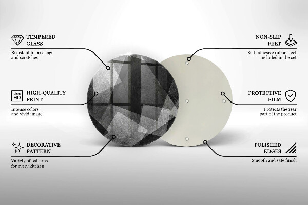 Tábua de corte de vidro Abstração geométrica