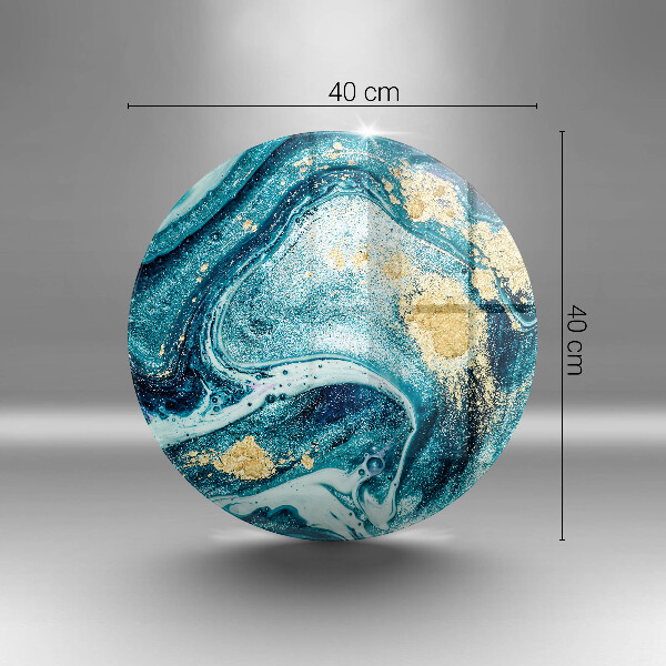 Tábua cozinha Azul abstrato dourado