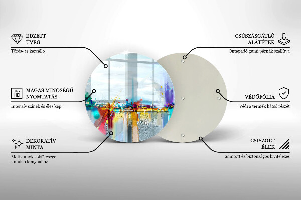 Tábua para cozinha Abstração pintada