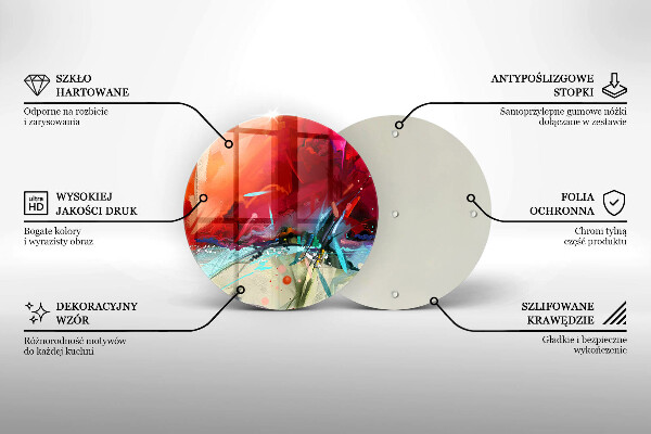 Tábua para corte Abstração pintada