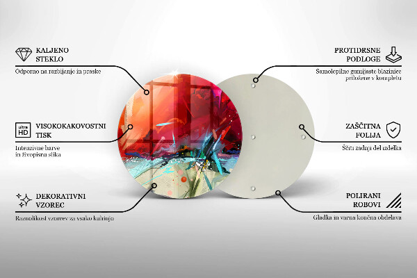 Tábua para corte Abstração pintada