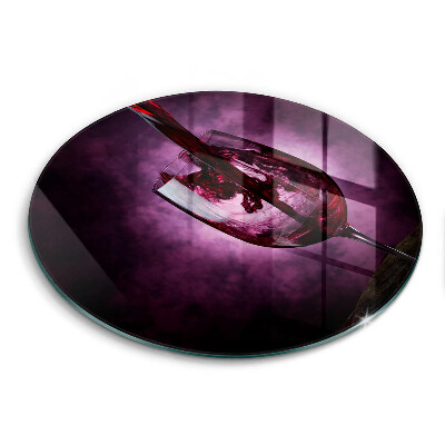 Tábua cozinha Um copo de vinho