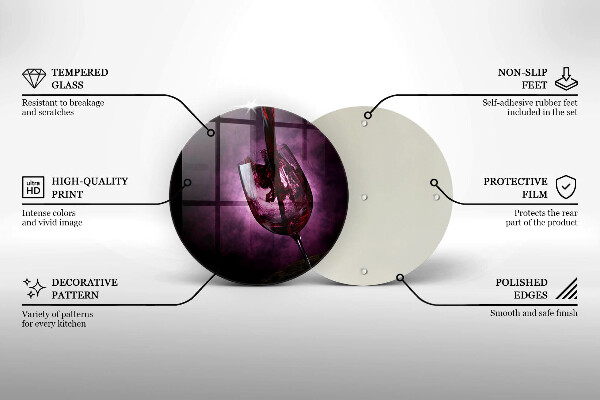 Tábua cozinha Um copo de vinho