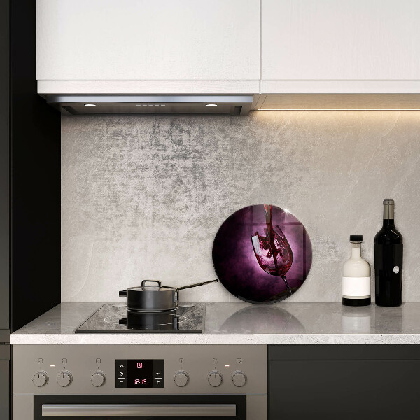 Tábua cozinha Um copo de vinho