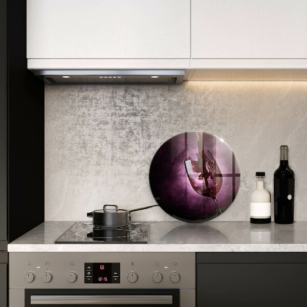 Tábua cozinha Um copo de vinho