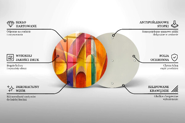 Tábua para cozinha Abstração colorida
