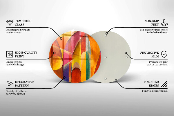 Tábua para cozinha Abstração colorida
