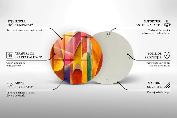 Tábua para cozinha Abstração colorida
