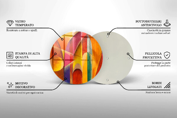 Tábua para cozinha Abstração colorida