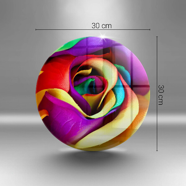 Tábua de corte de vidro Pétalas de rosas coloridas