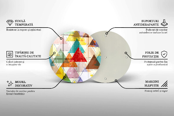 Tábua corte Triângulos pintados