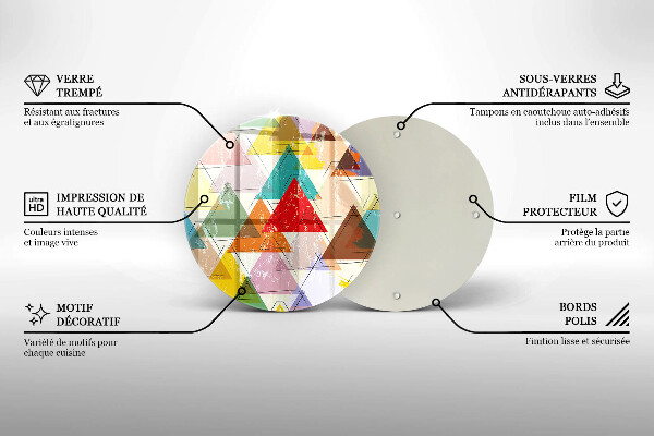 Tábua corte Triângulos pintados