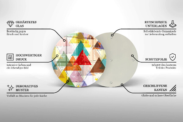 Tábua corte Triângulos pintados