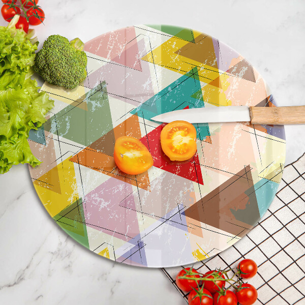 Tábua corte Triângulos pintados