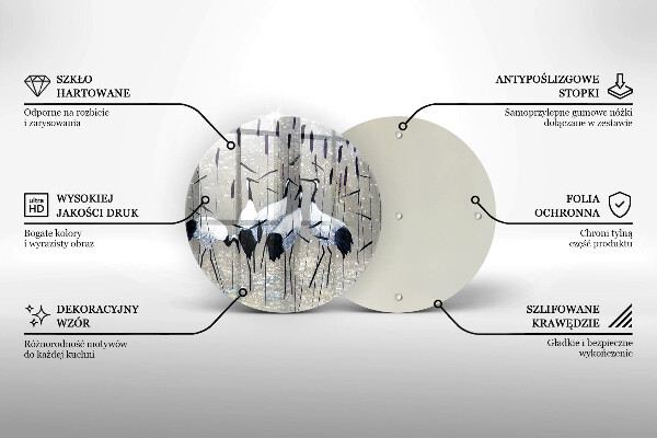 Tábua de cortar alimentos guindastes japoneses