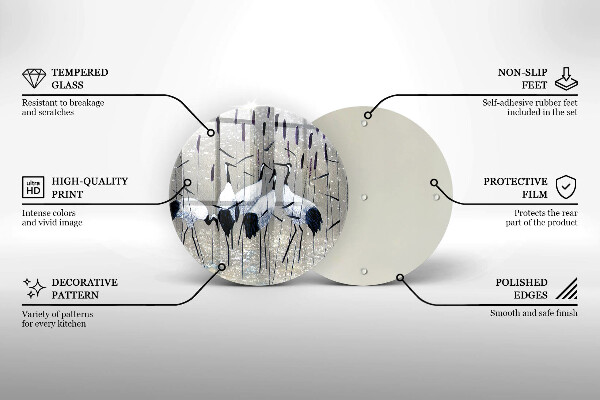 Tábua de cortar alimentos guindastes japoneses