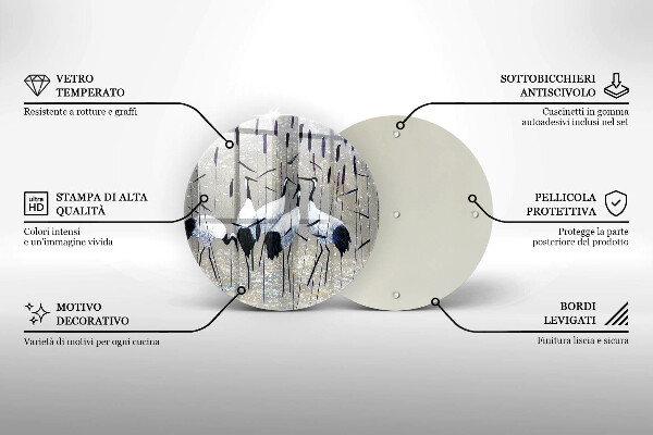 Tábua de cortar alimentos guindastes japoneses