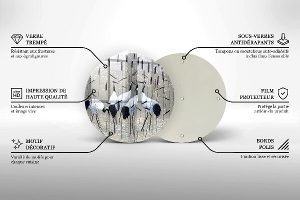 Tábua de cortar alimentos guindastes japoneses