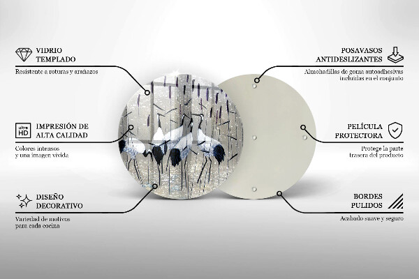 Tábua de cortar alimentos guindastes japoneses