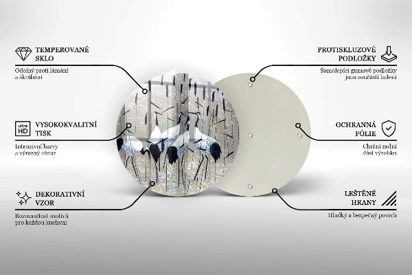 Tábua de cortar alimentos guindastes japoneses