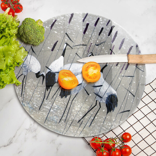 Tábua de cortar alimentos guindastes japoneses