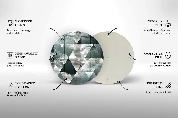 Tábua para cozinha Triângulos e água