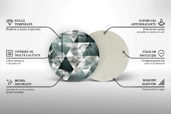 Tábua para cozinha Triângulos e água