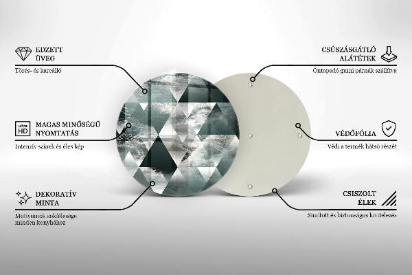 Tábua para cozinha Triângulos e água