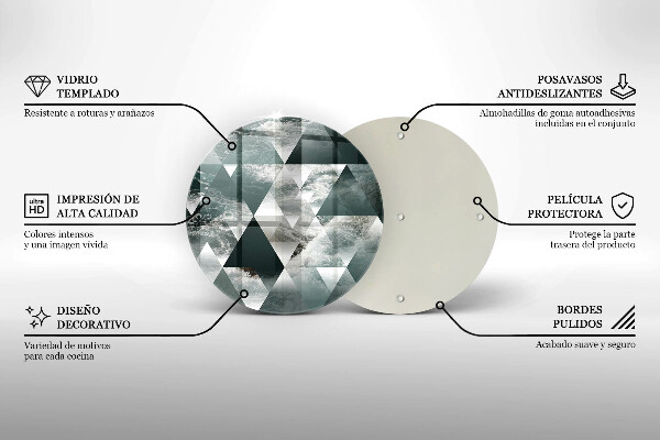 Tábua para cozinha Triângulos e água