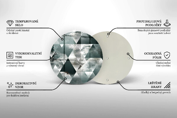 Tábua para cozinha Triângulos e água
