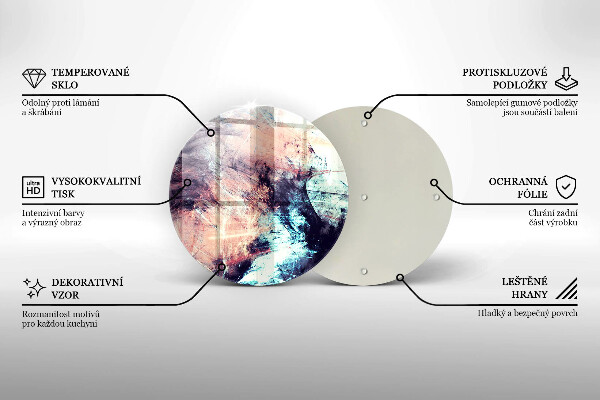 Tábua de cortar Abstração pintada