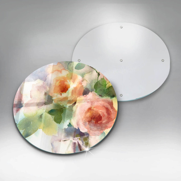 Tábua de corte Flores pintadas