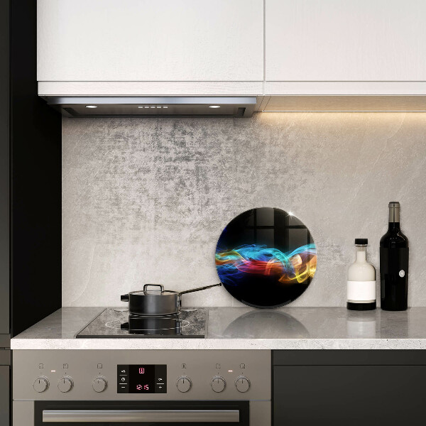 Tábua de corte de vidro Fumaça colorida