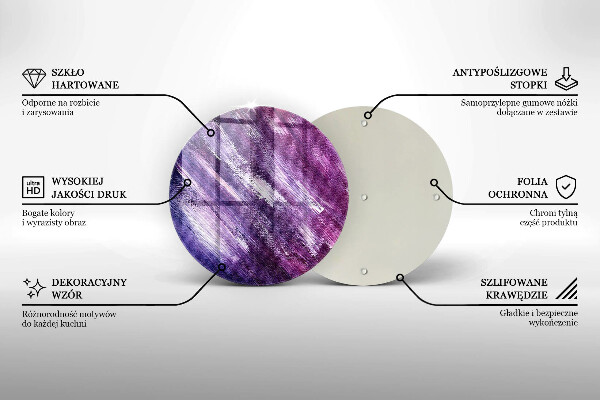 Tábua de corte de vidro Abstração de tinta