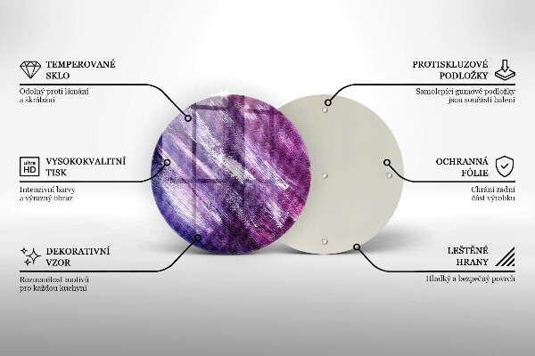 Tábua de corte de vidro Abstração de tinta