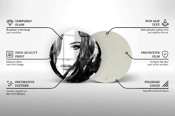 Tábua de cortar Rosto de mulher