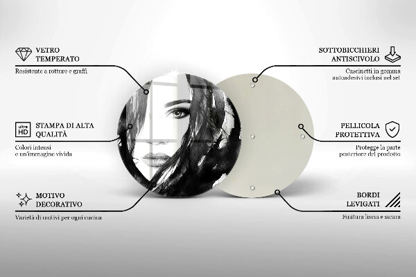 Tábua de cortar Rosto de mulher